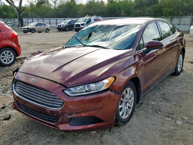 3FA6P0G7XGR376780 - 2016 FORD FUSION S BROWN photo 2