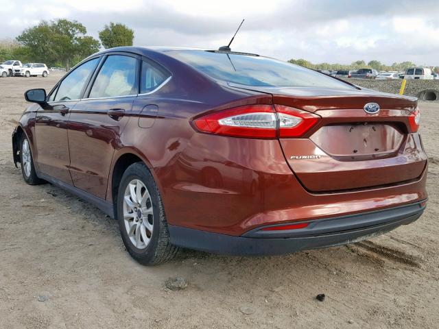 3FA6P0G7XGR376780 - 2016 FORD FUSION S BROWN photo 3