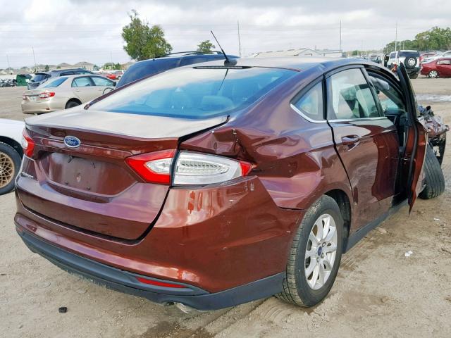 3FA6P0G7XGR376780 - 2016 FORD FUSION S BROWN photo 4