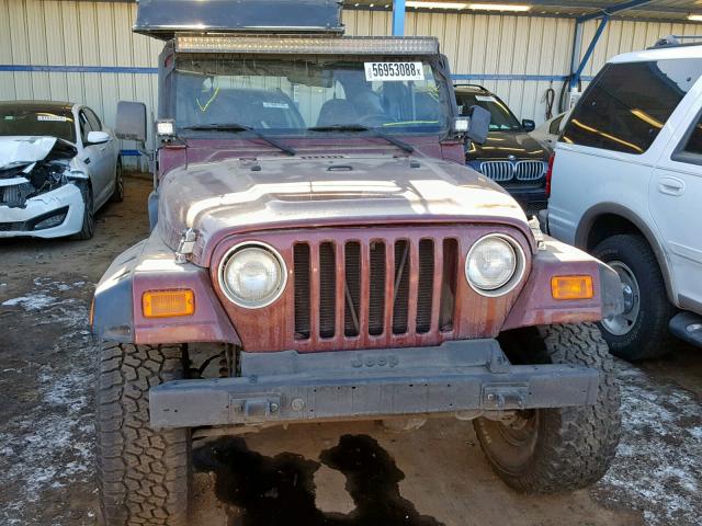 1J4FA49S71P319868 - 2001 JEEP WRANGLER / RED photo 10