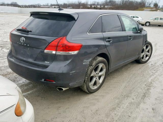 4T3BK11A69U004756 - 2009 TOYOTA VENZA BASE GRAY photo 4