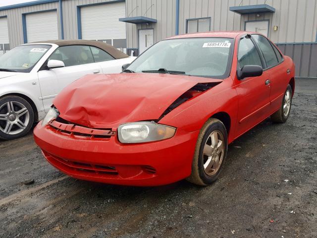 1G1JF52F847290463 - 2004 CHEVROLET CAVALIER L RED photo 2