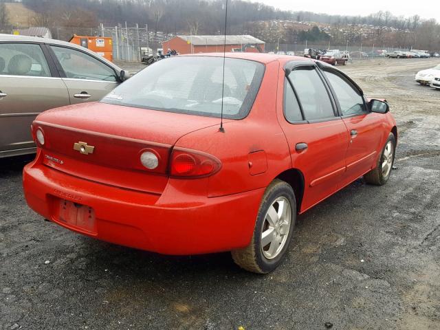 1G1JF52F847290463 - 2004 CHEVROLET CAVALIER L RED photo 4