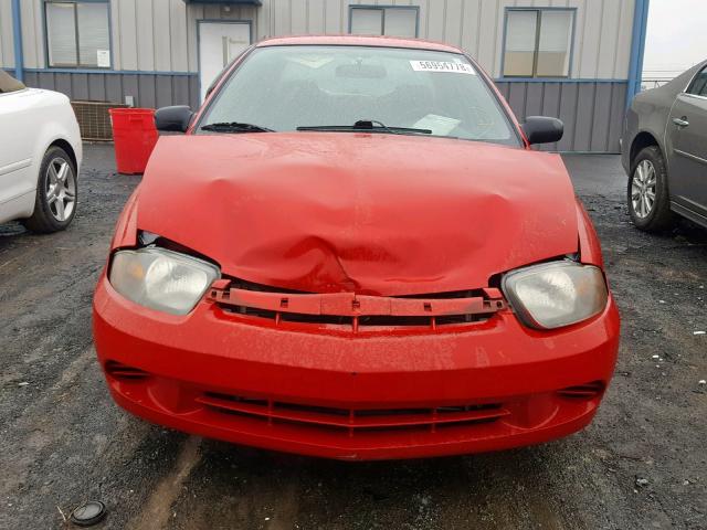 1G1JF52F847290463 - 2004 CHEVROLET CAVALIER L RED photo 9