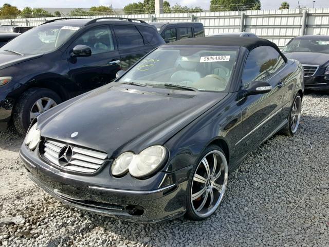 WDBTK75G75T042689 - 2005 MERCEDES-BENZ CLK 500 BLACK photo 2