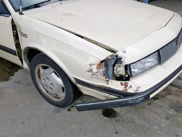 2G3AJ54N0M2361396 - 1991 OLDSMOBILE CUTLASS CI CREAM photo 9