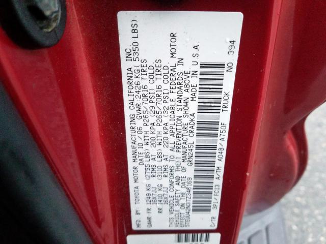 5TEUU42N37Z346169 - 2007 TOYOTA TACOMA ACCESS CAB  ფოტო 10