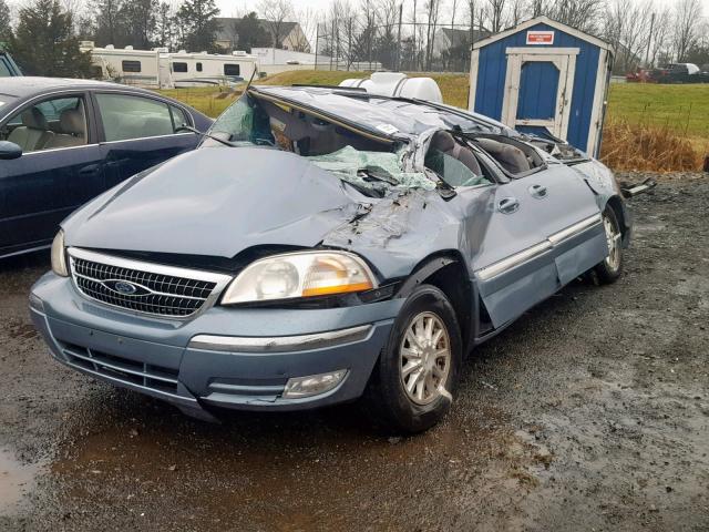 2FMZA524XYBB90297 - 2000 FORD WINDSTAR S BLUE photo 2