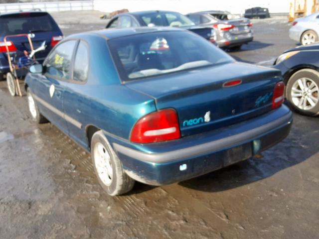 1B3ES62C5TD680972 - 1996 DODGE NEON SPORT GREEN photo 3