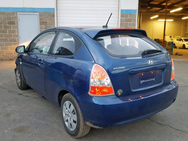 KMHCM3AC9AU178846 - 2010 HYUNDAI ACCENT BLU BLUE photo 3