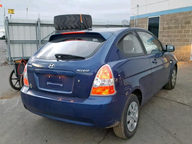 KMHCM3AC9AU178846 - 2010 HYUNDAI ACCENT BLU BLUE photo 4