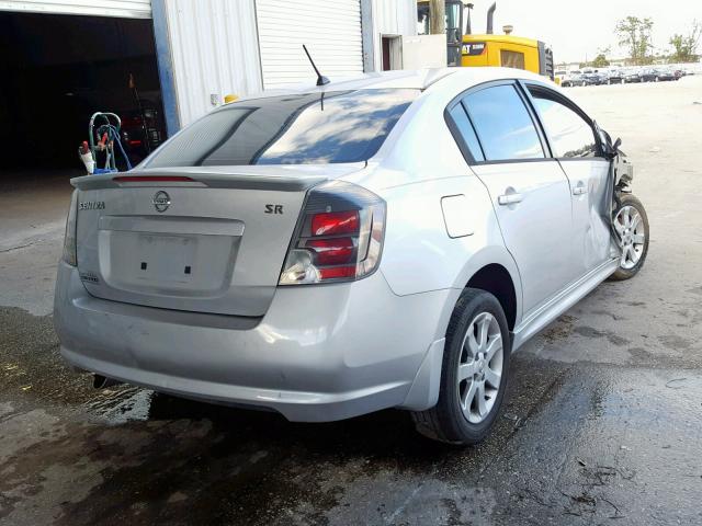 3N1AB6AP6BL690732 - 2011 NISSAN SENTRA 2.0 SILVER photo 4