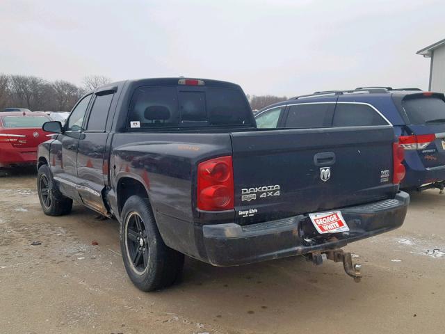 1D7HW58P97S270915 - 2007 DODGE DAKOTA QUA BLACK photo 3