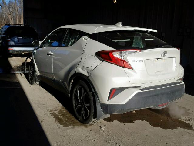 NMTKHMBX3JR019447 - 2018 TOYOTA C-HR XLE WHITE photo 3