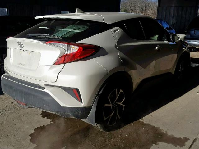 NMTKHMBX3JR019447 - 2018 TOYOTA C-HR XLE WHITE photo 4