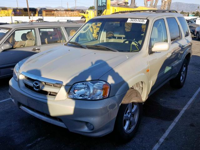 4F2CZ06115KM08490 - 2005 MAZDA TRIBUTE S BEIGE photo 2