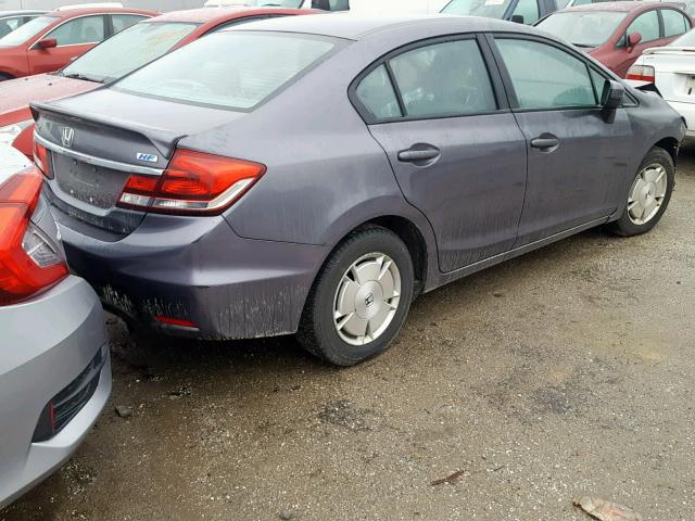 2HGFB2F61FH530723 - 2015 HONDA CIVIC HF GRAY photo 4