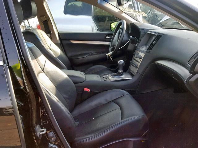 JN1CV6AR6DM769246 - 2013 INFINITI G37 BLACK photo 5