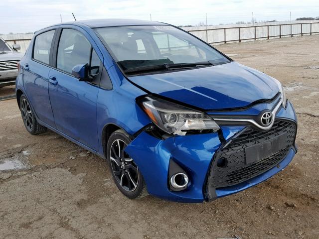 VNKKTUD31GA061235 - 2016 TOYOTA YARIS L BLUE photo 1