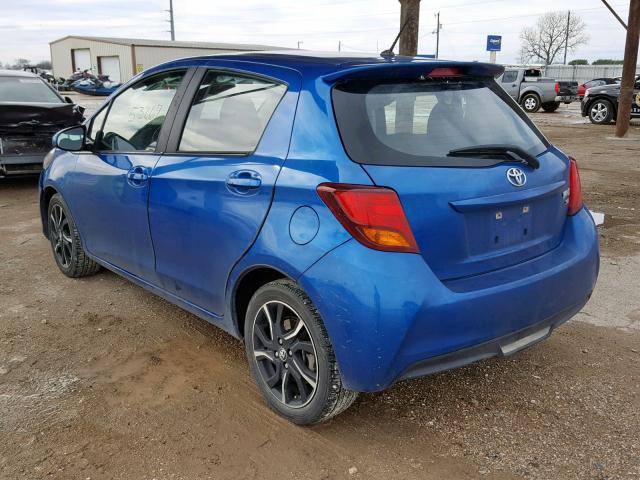 VNKKTUD31GA061235 - 2016 TOYOTA YARIS L BLUE photo 3