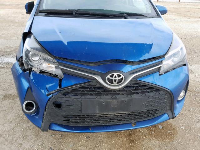 VNKKTUD31GA061235 - 2016 TOYOTA YARIS L BLUE photo 9