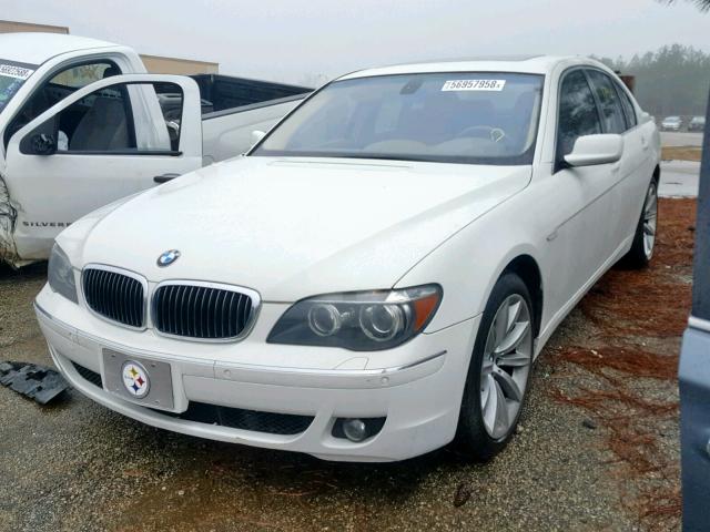 WBAHL83588DT13928 - 2008 BMW 750 I WHITE photo 2