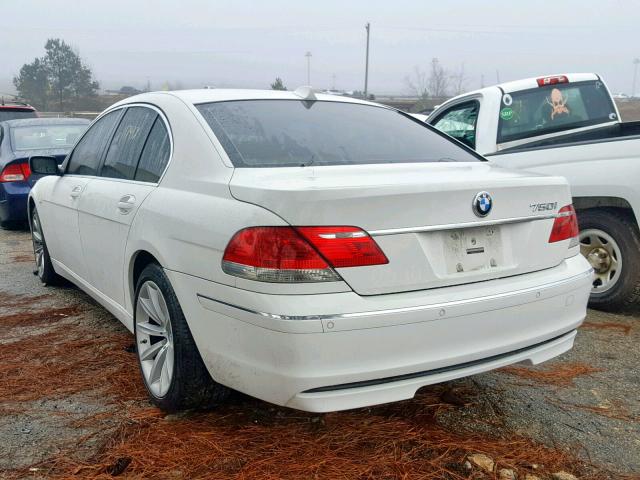 WBAHL83588DT13928 - 2008 BMW 750 I WHITE photo 3