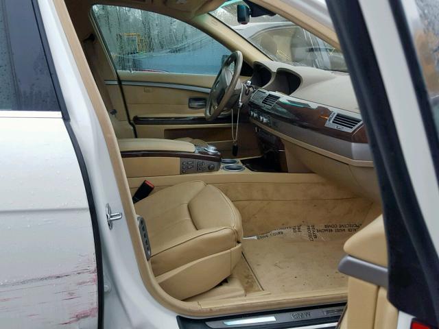 WBAHL83588DT13928 - 2008 BMW 750 I WHITE photo 5