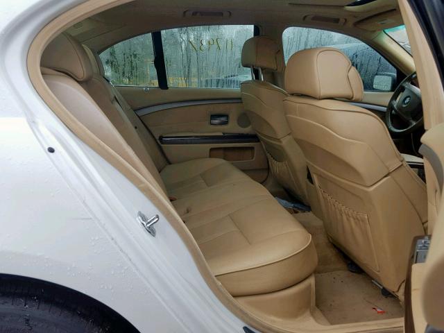 WBAHL83588DT13928 - 2008 BMW 750 I WHITE photo 6