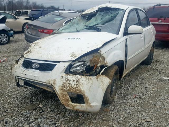 KNADH4A33A6687691 - 2010 KIA RIO LX WHITE photo 2