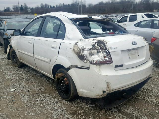 KNADH4A33A6687691 - 2010 KIA RIO LX WHITE photo 3