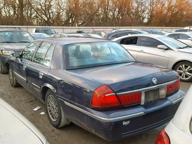 2MEFM74W8XX669584 - 1999 MERCURY GRAND MARQ BLUE photo 3