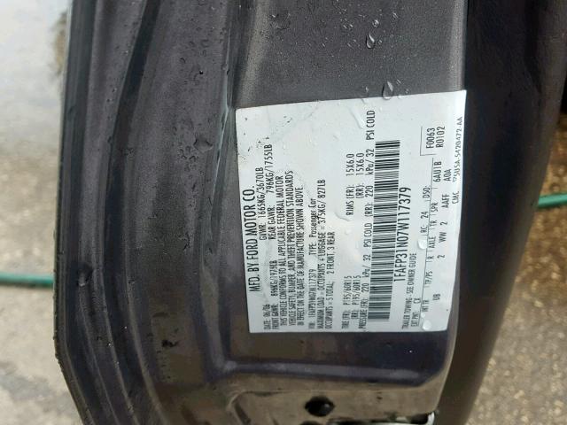 1FAFP31N07W117379 - 2007 FORD FOCUS ZX3 GRAY photo 10