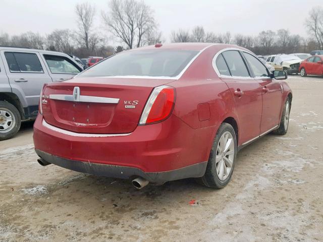 1LNHM94R39G623228 - 2009 LINCOLN MKS RED photo 4
