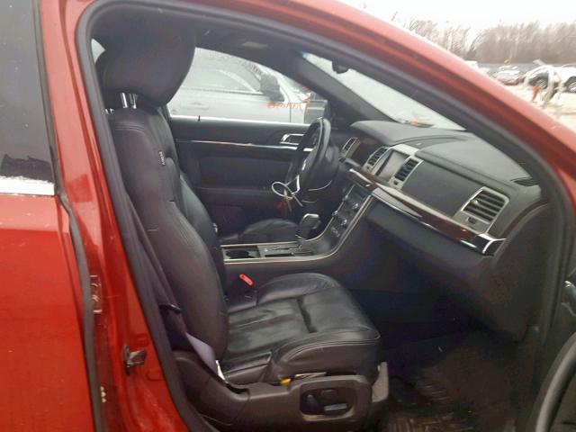 1LNHM94R39G623228 - 2009 LINCOLN MKS RED photo 5