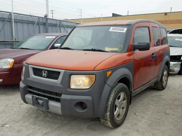 5J6YH185X3L802313 - 2003 HONDA ELEMENT EX ORANGE photo 2