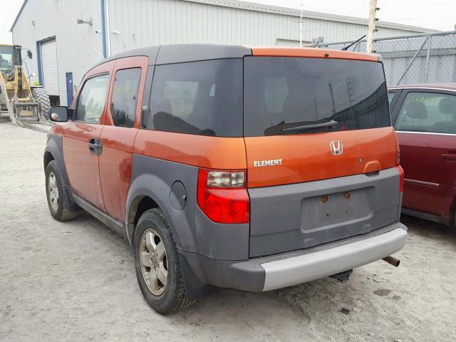 5J6YH185X3L802313 - 2003 HONDA ELEMENT EX ORANGE photo 3