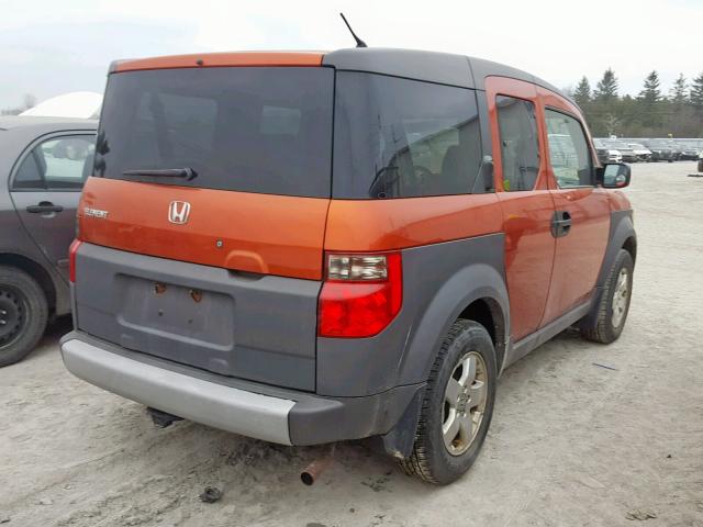 5J6YH185X3L802313 - 2003 HONDA ELEMENT EX ORANGE photo 4