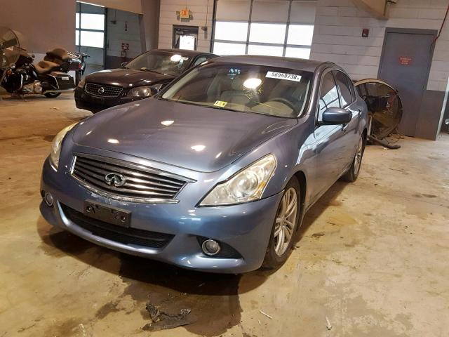 JN1CV6AR2AM461910 - 2010 INFINITI G37 BLUE photo 2