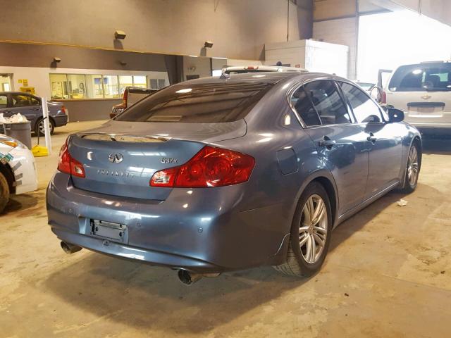 JN1CV6AR2AM461910 - 2010 INFINITI G37 BLUE photo 4