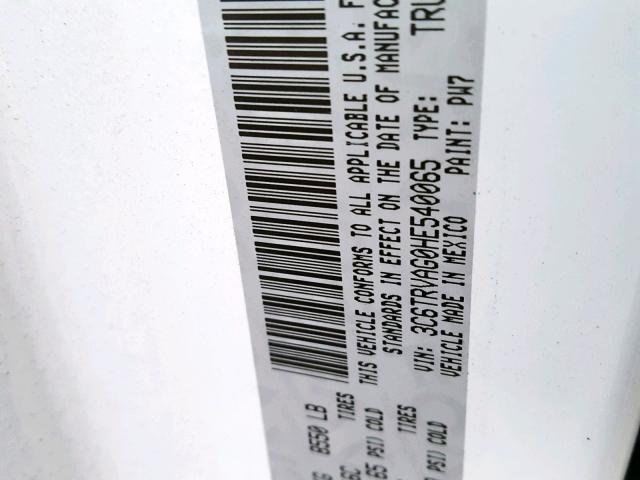 3C6TRVAG0HE540065 - 2017 RAM PROMASTER 白色 照片 10