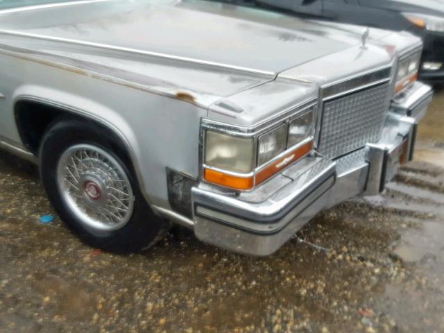 1G6DW51Y4JR751670 - 1988 CADILLAC BROUGHAM SILVER photo 9