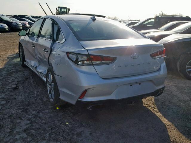 5NPE34AB1JH675333 - 2018 HYUNDAI SONATA SPO SILVER photo 3