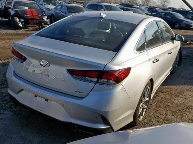 5NPE34AB1JH675333 - 2018 HYUNDAI SONATA SPO SILVER photo 4