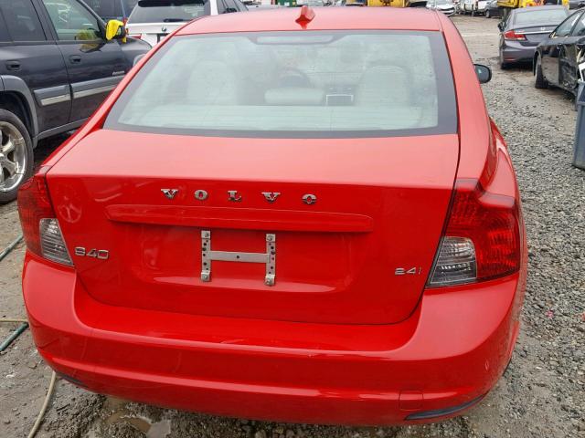 YV1382MS6A2500757 - 2010 VOLVO S40 2.4I RED photo 9