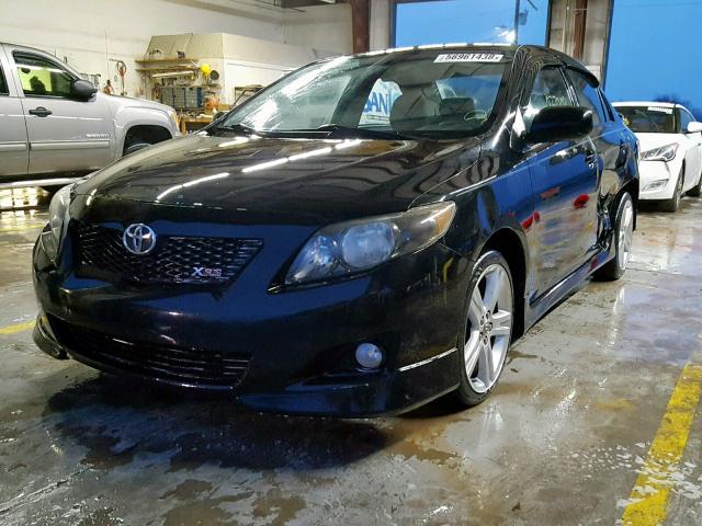 1NXBE40E69Z031266 - 2009 TOYOTA COROLLA XR BLACK photo 2