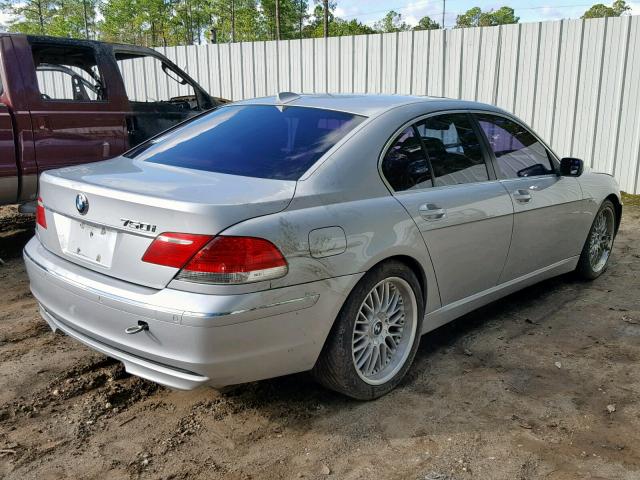 WBAHL83577DT07844 - 2007 BMW 750 I SILVER photo 4