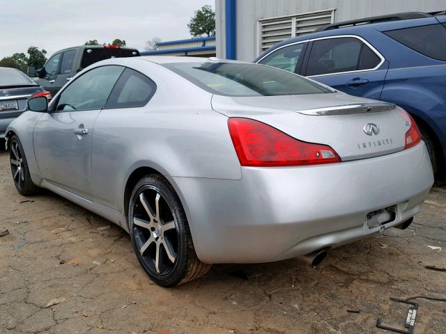 JNKCV64E98M101273 - 2008 INFINITI G37 BASE SILVER photo 3