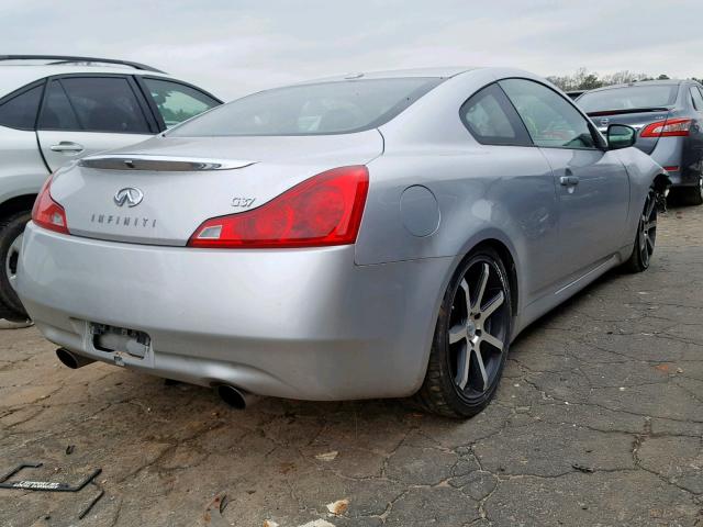 JNKCV64E98M101273 - 2008 INFINITI G37 BASE SILVER photo 4