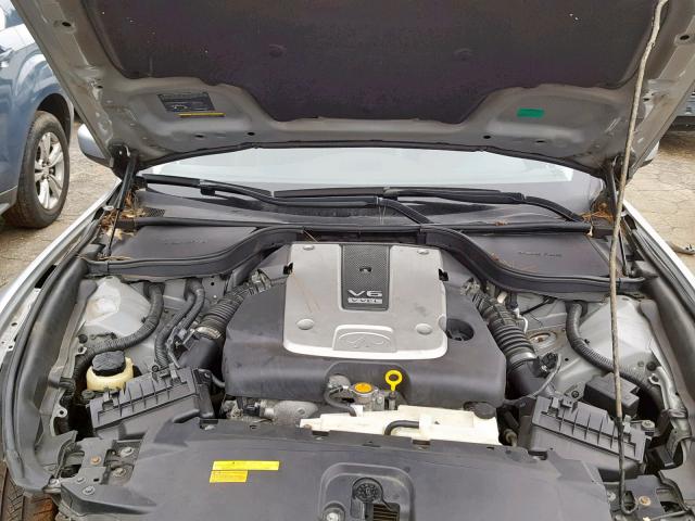 JNKCV64E98M101273 - 2008 INFINITI G37 BASE SILVER photo 7